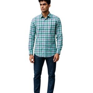Robert Graham long sleeve button-down shirt, Large, Crisp Cotton Luxe Casual